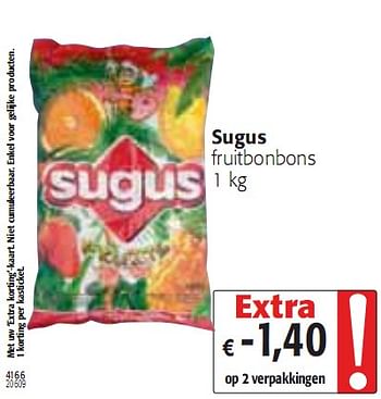 Promoties fruitbonbons 1 kg - Sugus - Geldig van 20/01/2010 tot 02/02/2010 bij Colruyt