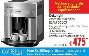 Promoties espresso Magnifica - Delonghi - Geldig van 20/01/2010 tot 02/02/2010 bij Colruyt