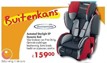 Beschrijvend Oppervlakkig Af en toe Storchenmühle Autostoel Starlight SP Dynamic Red - Promotie bij Dreamland