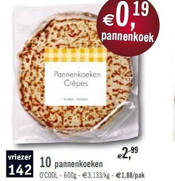 Promoties pannenkoeken - De Pannenkoek - Geldig van 26/01/2010 tot 06/02/2010 bij O'Cool