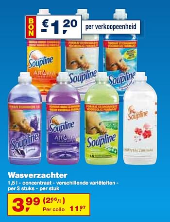 Promoties Wasverzachter - Soupline - Geldig van 27/01/2010 tot 09/02/2010 bij Makro