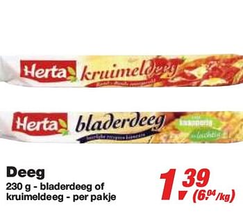 Promoties Deeg - Herta - Geldig van 27/01/2010 tot 09/02/2010 bij Makro