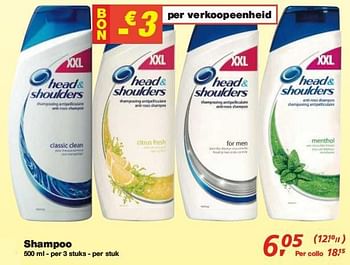 Promoties Shampoo - Head & Shoulders - Geldig van 27/01/2010 tot 09/02/2010 bij Makro