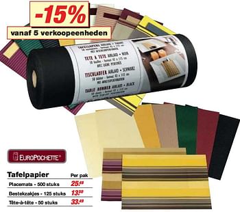 Promoties Tafelpapier - Europochette - Geldig van 27/01/2010 tot 09/02/2010 bij Makro
