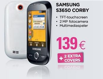 Promoties Samsung S3560 Corby - Samsung - Geldig van 28/01/2010 tot 15/02/2010 bij ALLO Telecom