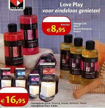Promoties Love Play voor eindeloos genieten! - Huismerk - Holland & Barrett - Geldig van 01/02/2010 tot 28/02/2010 bij Holland & Barret