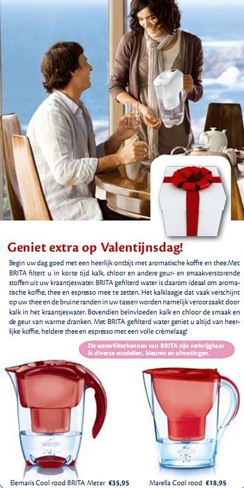 Promoties Geniet extra op Valentijnsdag! - Brita - Geldig van 01/02/2010 tot 28/02/2010 bij Holland & Barret