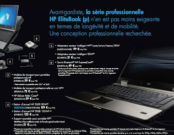 Promotions Avant-gardiste, la série professionnelle HP EliteBook (p) - HP - Valide de 01/02/2010 à 31/03/2010 chez Auva