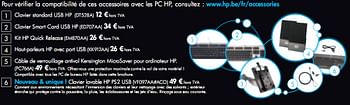 Promotions Pour vérifier la compatibilité de ces accessoires avec les PC HP, consultez - HP - Valide de 01/02/2010 à 31/03/2010 chez Auva