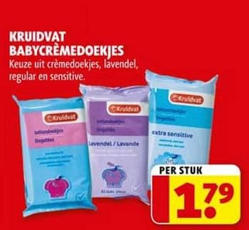Promoties Kruidvat babycremedoekjes - Huismerk - Kruidvat - Geldig van 02/02/2010 tot 14/02/2010 bij Kruidvat