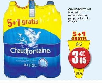 Promotions Natuurlijk mineraalwater - Chaudfontaine - Valide de 02/02/2010 à 14/02/2010 chez Champion