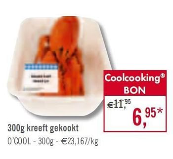 Promoties 300g kreeft gekookt o’cool - Diepvries afdeling - Geldig van 02/02/2010 tot 27/02/2010 bij O'Cool