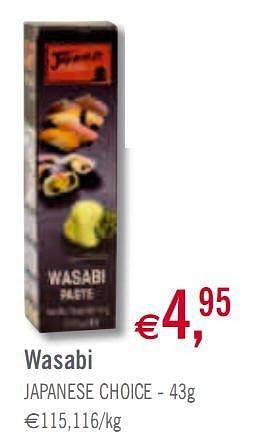 Promoties Wasabi JAPANESE CHOICE - Huismerk - O'Cool  - Geldig van 02/02/2010 tot 27/02/2010 bij O'Cool
