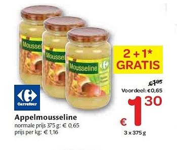 Promoties Appelmousseline - Huismerk - Carrefour  - Geldig van 03/02/2010 tot 09/02/2010 bij Carrefour