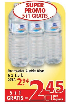 Promoties Bronwater Aurèle - Huismerk - Alvo - Geldig van 03/02/2010 tot 16/02/2010 bij Alvo
