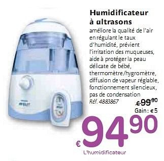 Avent Humidificateur A Ultrasons En Promotion Chez Carrefour