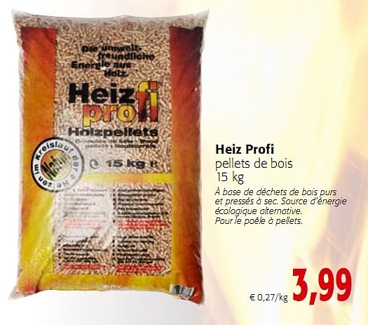 Sac de pellet discount colruyt