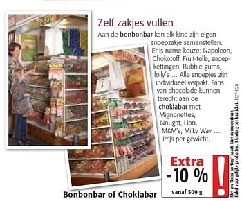 Promoties Bonbonbar of Choklabar - Huismerk - Colruyt - Geldig van 03/02/2010 tot 16/02/2010 bij Colruyt