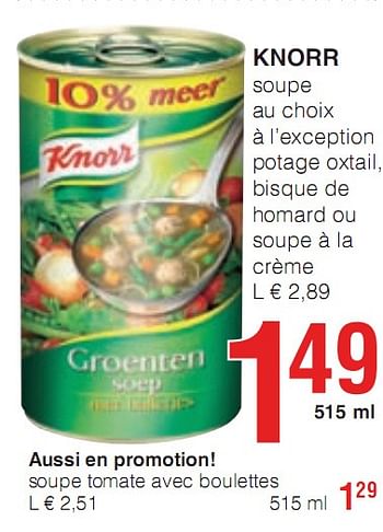 Promo Soupes déshydratées knorr chez E.Leclerc