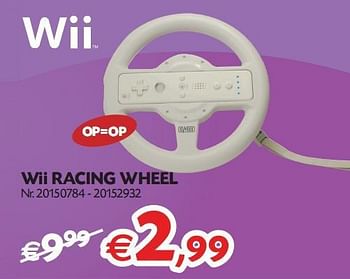 Promoties Wii RACING WHEEL - Nintendo - Geldig van 09/02/2010 tot 22/02/2010 bij Fun