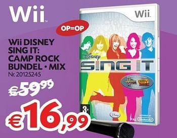 Promoties Wii DISNEY SING IT: CAMP ROCK BUNDEL · MIX - Nintendo - Geldig van 09/02/2010 tot 22/02/2010 bij Fun