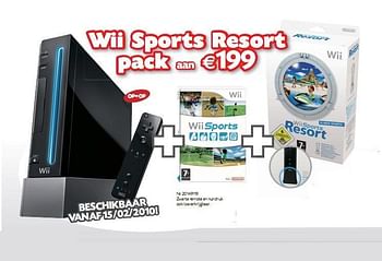 Promoties Wii Sports Resort pack - Nintendo - Geldig van 09/02/2010 tot 22/02/2010 bij Fun