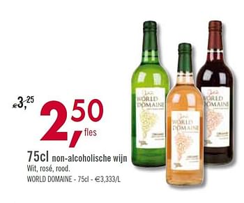 Promoties 75cl non-alcoholische wijn - Huismerk - O'Cool  - Geldig van 09/02/2010 tot 20/02/2010 bij O'Cool