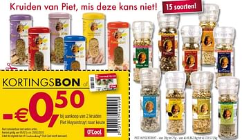 Promoties Kruiden van Piet, mis deze kans niet - Piet Huysentruyt - Geldig van 09/02/2010 tot 20/02/2010 bij O'Cool