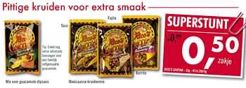Promoties Pittige kruiden voor extra smaak - Rico's Cantina - Geldig van 09/02/2010 tot 20/02/2010 bij O'Cool