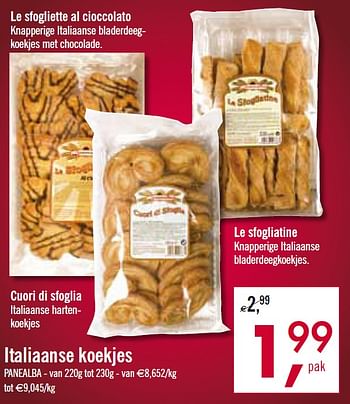 Promoties Italiaanse koekjes - Panealba - Geldig van 09/02/2010 tot 20/02/2010 bij O'Cool