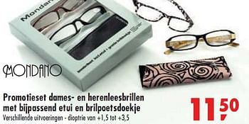 Promotions Promotieset dames- en herenleesbrillen met bijpassend etui en brilpoetsdoekje - Produit maison - Makro - Valide de 10/02/2010 à 23/02/2010 chez Makro