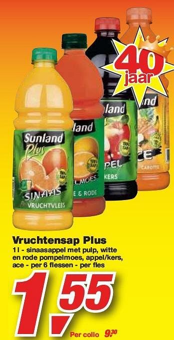 Promoties Vruchtensap Plus - Sunland Plus - Geldig van 10/02/2010 tot 23/02/2010 bij Makro