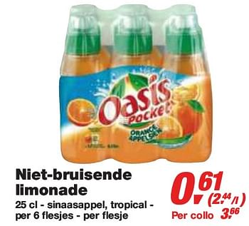 Promoties Niet-bruisende limonade - Oasis - Geldig van 10/02/2010 tot 23/02/2010 bij Makro