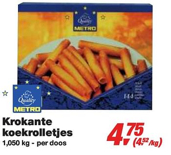 Promoties Krokante koekrolletjes - Huismerk - Makro - Geldig van 10/02/2010 tot 23/02/2010 bij Makro