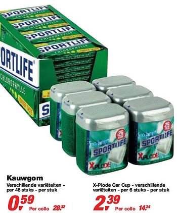 Promoties Kauwgom - Sportlife - Geldig van 10/02/2010 tot 23/02/2010 bij Makro