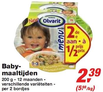 Promotions Babymaaltijden - Olvarit - Valide de 10/02/2010 à 23/02/2010 chez Makro