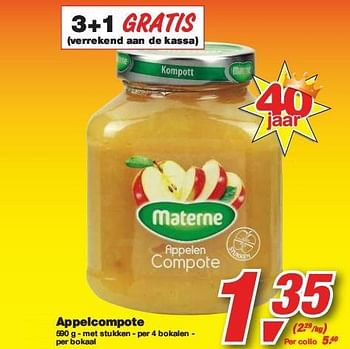 Promotions Appelcompote - Materne - Valide de 10/02/2010 à 23/02/2010 chez Makro