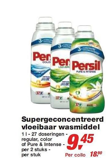 Promotions Supergeconcentreerd vloeibaar wasmiddel - Persil - Valide de 10/02/2010 à 23/02/2010 chez Makro