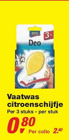 Promoties Vaatwas citroenschijfje - Geldig van 10/02/2010 tot 23/02/2010 bij Makro