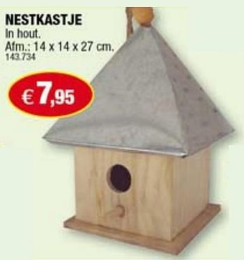 Promoties Nestkastje - Huismerk - Hubo  - Geldig van 10/02/2010 tot 21/02/2010 bij Hubo