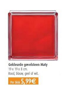 Promoties Gekleurde gevelsteen Maty - Huismerk - BricoPlanit - Geldig van 10/02/2010 tot 08/03/2010 bij BricoPlanit