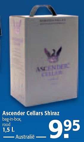 Promoties Ascender Cellars Shiraz - Rode wijnen - Geldig van 17/02/2010 tot 02/03/2010 bij Alvo