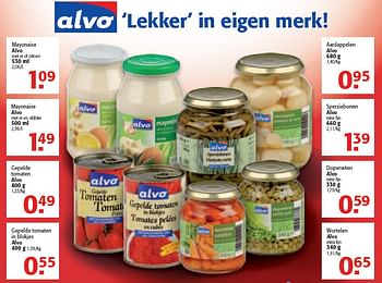 Promoties ‘Lekker’ in eigen merk - Alvo - Geldig van 17/02/2010 tot 02/03/2010 bij Alvo
