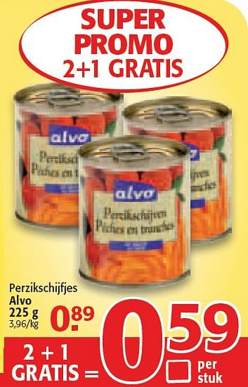 Promoties Perzikschijfjes - Alvo - Geldig van 17/02/2010 tot 02/03/2010 bij Alvo