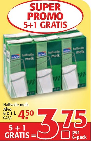 Promoties Halfvolle melk - Alvo - Geldig van 17/02/2010 tot 02/03/2010 bij Alvo