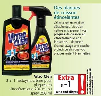 Vitro clen Vitroclen nettoyant vitrocéramique ou induction - En promotion  chez Intermarche