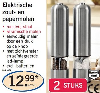wetenschapper schroef Geslaagd Huismerk - Lidl Elektrische zout- en pepermolen - Promotie bij Lidl