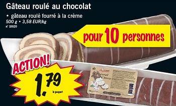 Promotion Lidl Gateau Roule Au Chocolat Produit Maison Lidl Alimentation Valide Jusqua 4 Promobutler