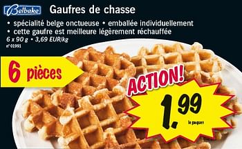 Belbake Gaufres De Chasse En Promotion Chez Lidl