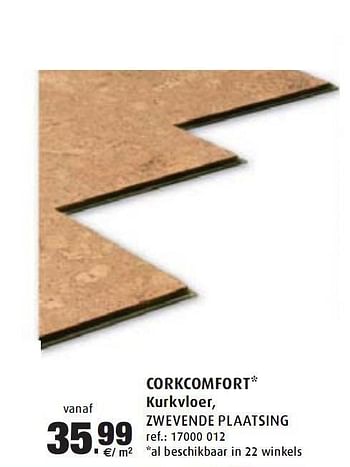 Promoties CORKCOMFORT Kurkvloer, ZWEVENDE PLAATSING - QuickStep - Geldig van 22/02/2010 tot 20/03/2010 bij Home Market